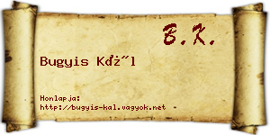 Bugyis Kál névjegykártya